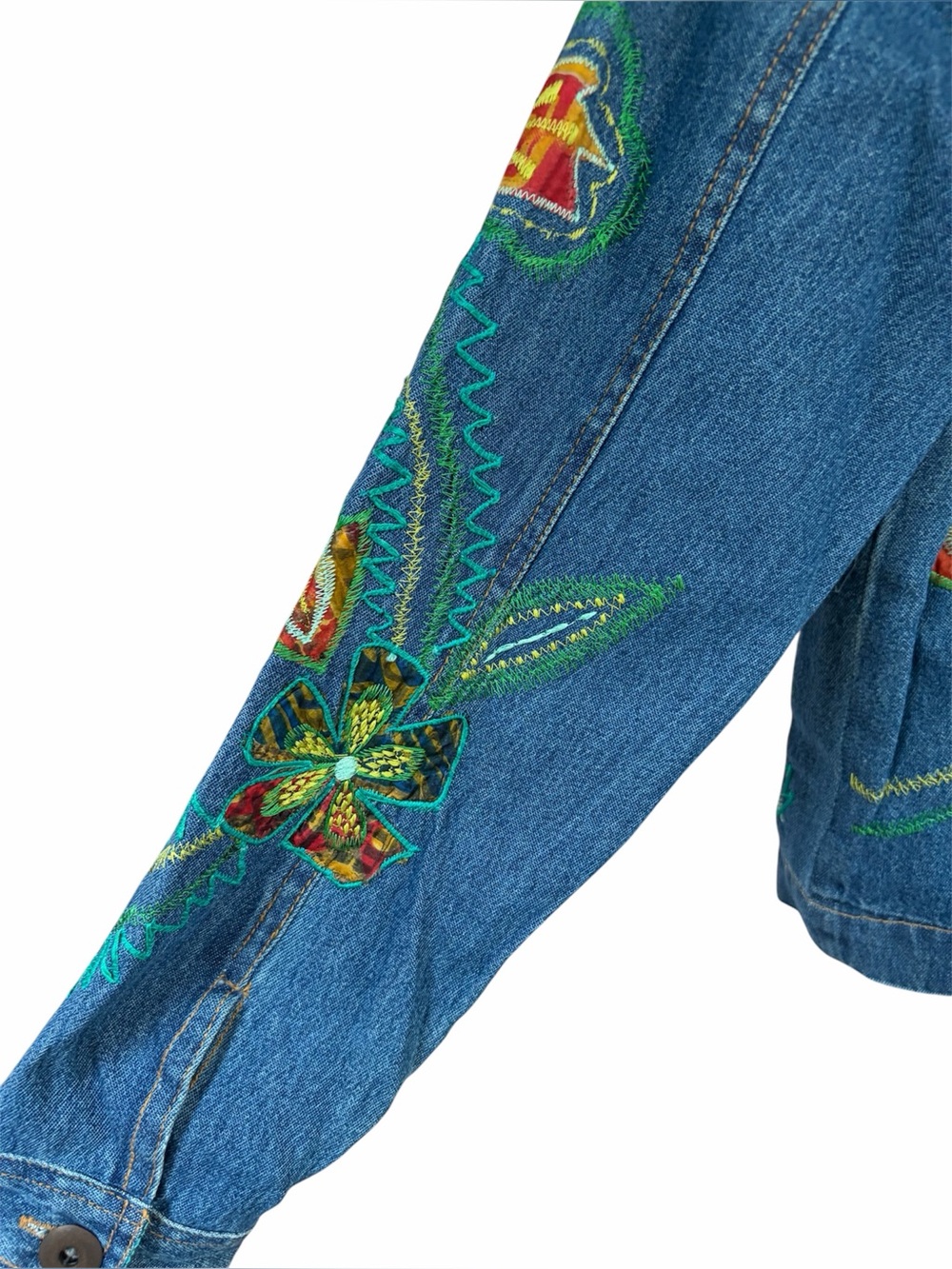 Coldwater Creek Embroidered Blue Denim Jacket - Women's - Picture 2 of 10